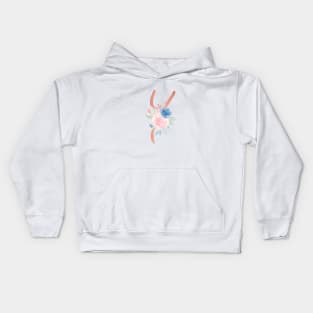 Letter Y Rose Gold and Watercolor Blush Pink and Navy Kids Hoodie